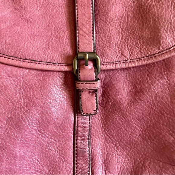 Cynthia Rowley Light Red Burgundy Leather Convertible Handbag Backpack Purse - Picture 2 of 11